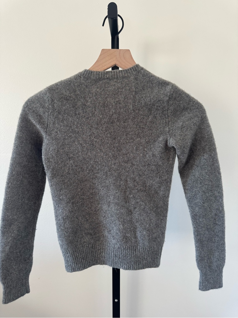 Ralph Lauren Heather Gray Wool Button-Up Cardigan - Picture 4 of 7